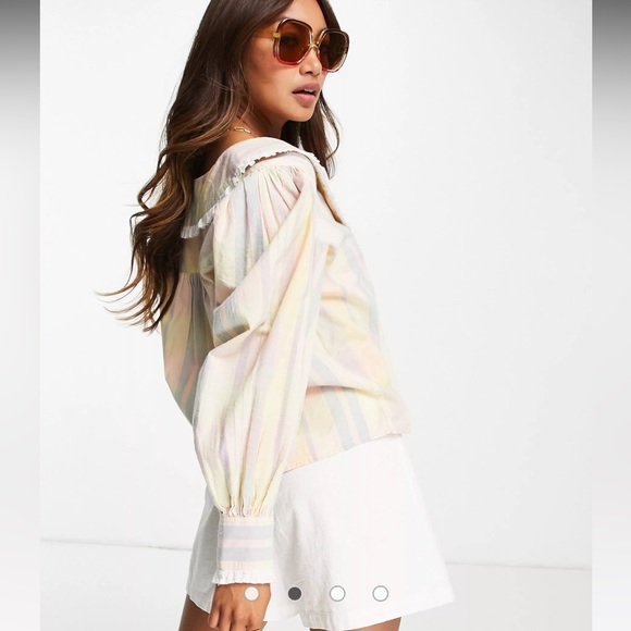 River Island Collared Stripe Blouse - Picture 12 of 12